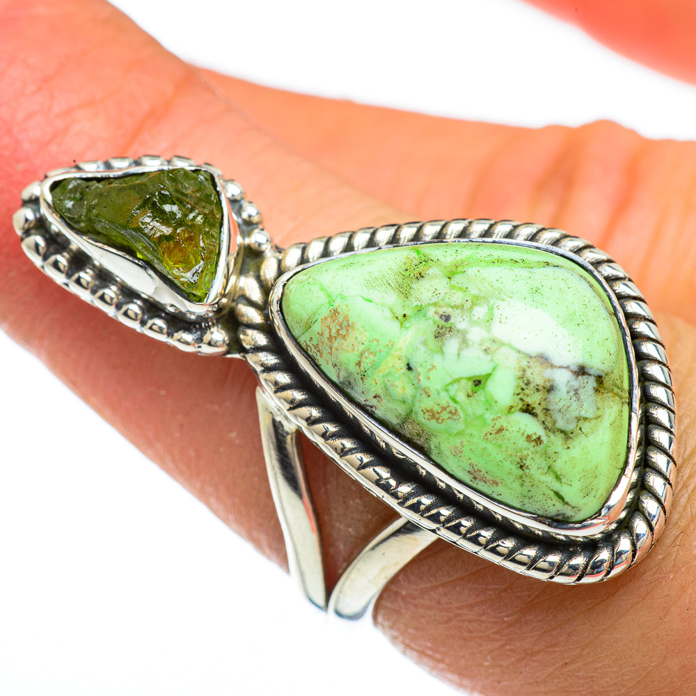 Lemon Chrysoprase Rings handcrafted by Anasilvercos - RING44210