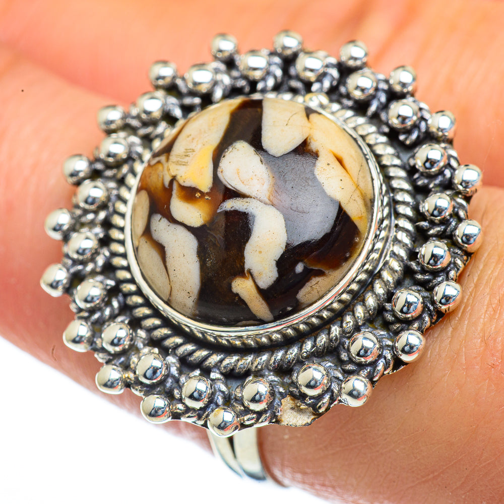 Peanut Wood Jasper Rings handcrafted by Anasilvercos - RING44276