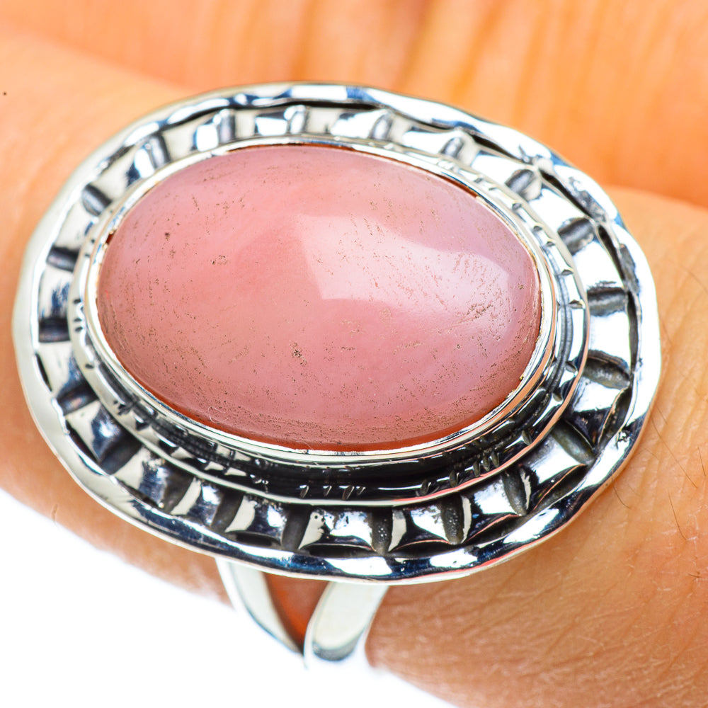 Pink Opal Rings handcrafted by Anasilvercos - RING44302
