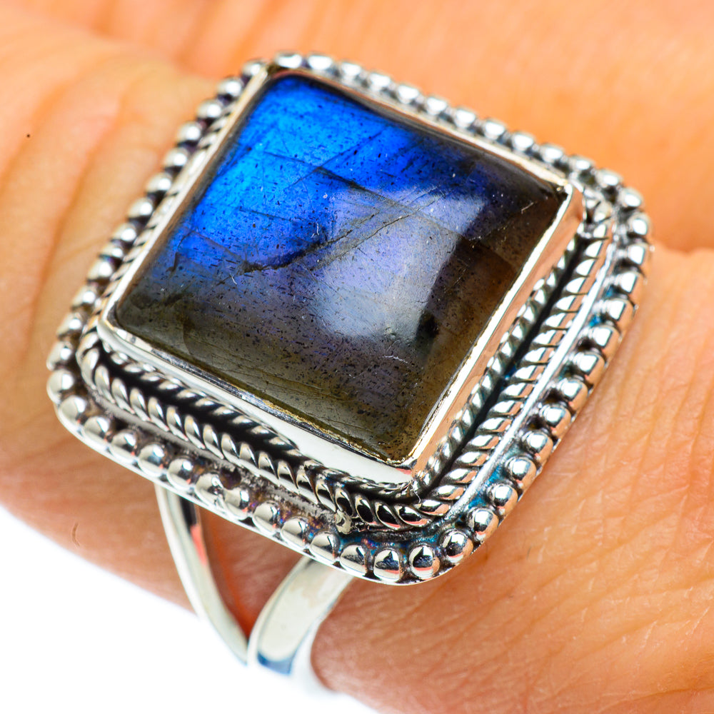Labradorite Rings handcrafted by Anasilvercos - RING44323