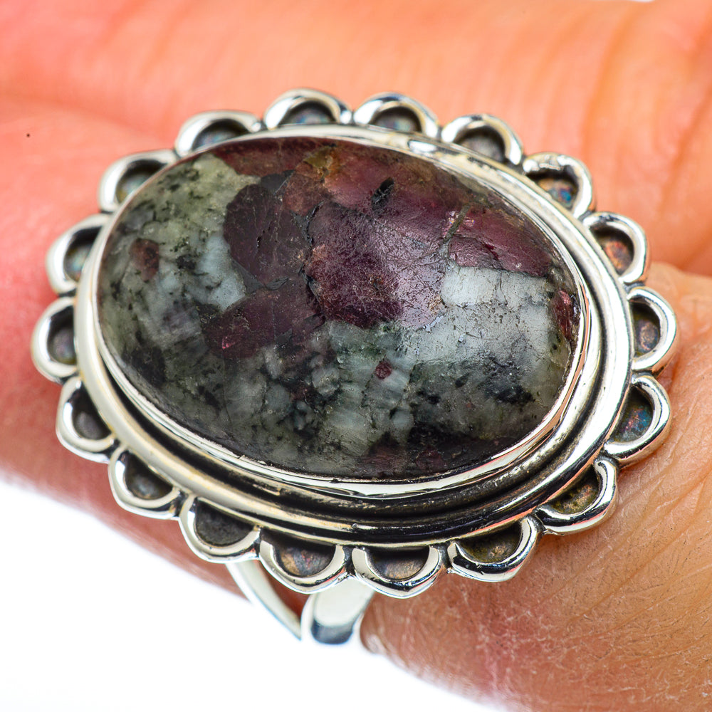 Russian Eudialyte Rings handcrafted by Anasilvercos - RING44364