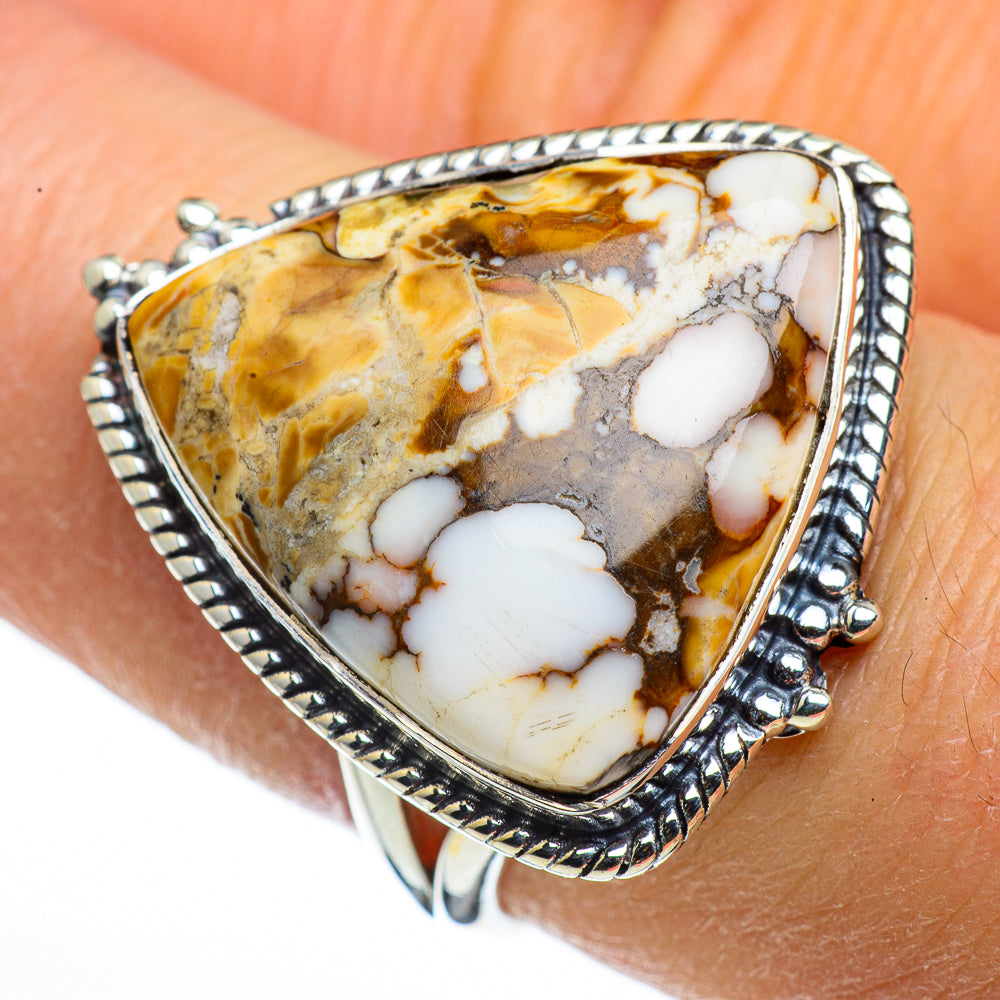 Peanut Wood Jasper Rings handcrafted by Anasilvercos - RING44388
