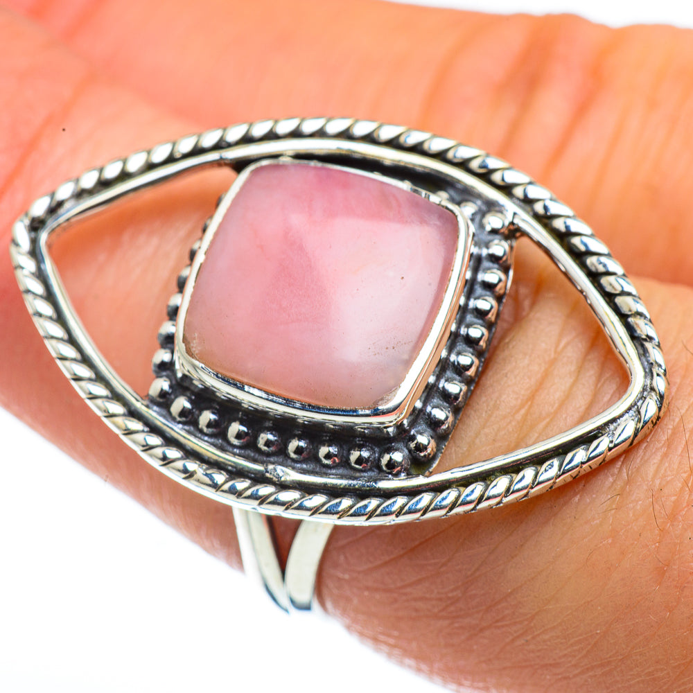 Pink Opal Rings handcrafted by Anasilvercos - RING44464