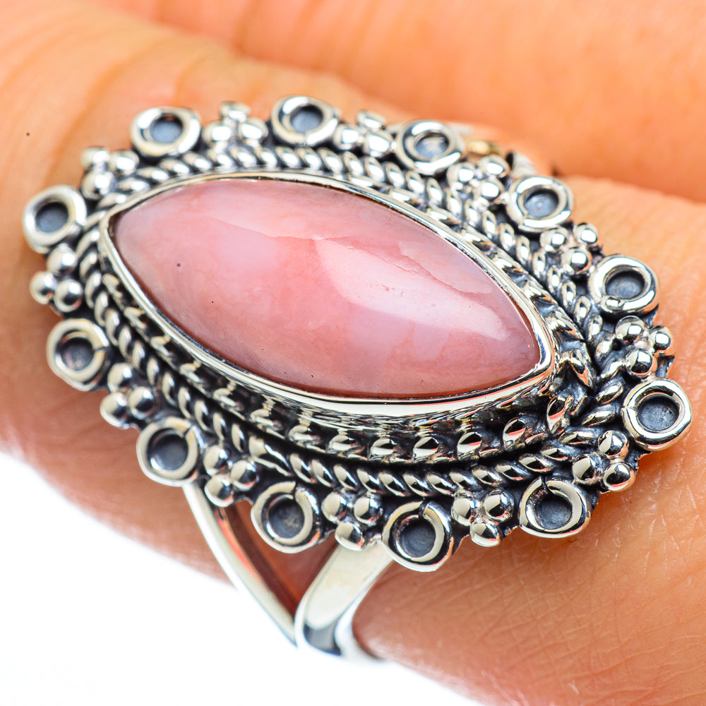 Pink Opal Rings handcrafted by Anasilvercos - RING44487