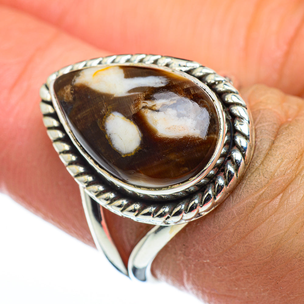 Peanut Wood Jasper Rings handcrafted by Anasilvercos - RING44544