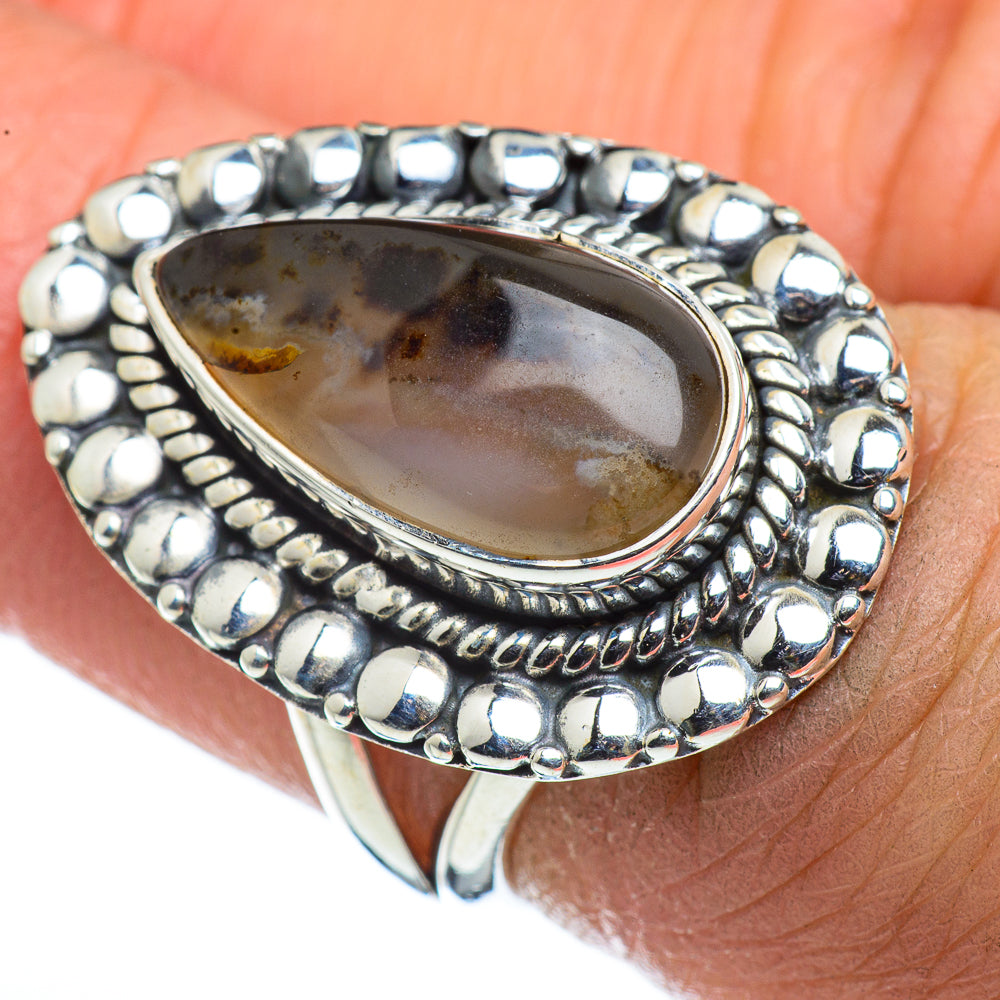 Scenic Dendritic Agate Rings handcrafted by Anasilvercos - RING44571