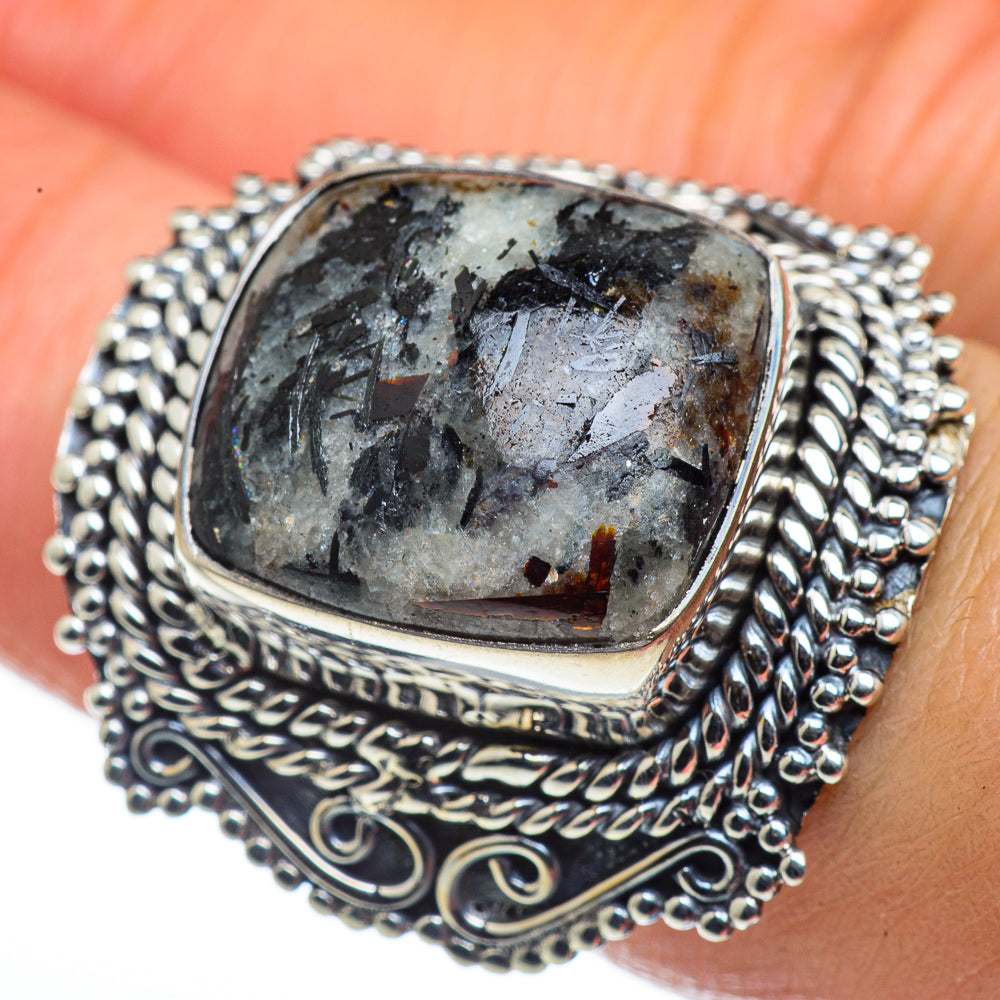 Astrophyllite Rings handcrafted by Anasilvercos - RING44619