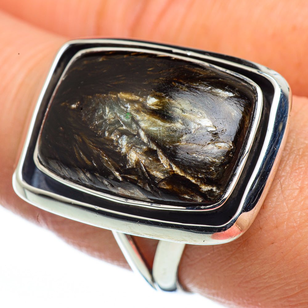 Seraphinite Rings handcrafted by Anasilvercos - RING44622
