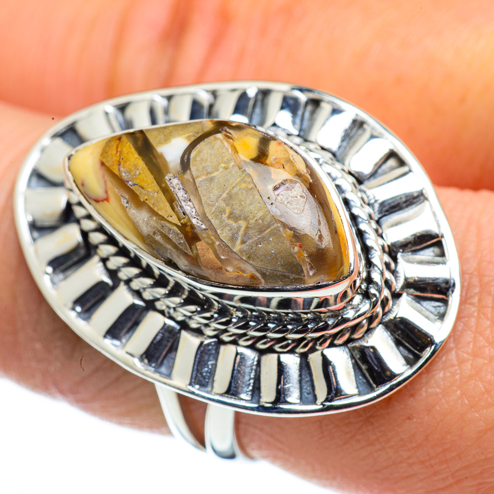 Brecciated Mookaite Rings handcrafted by Anasilvercos - RING44623