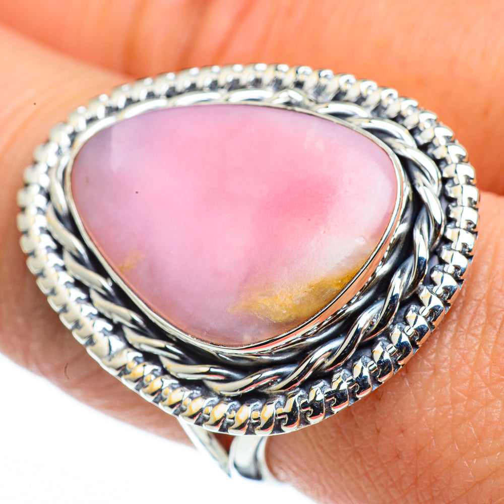 Pink Opal Rings handcrafted by Anasilvercos - RING44628