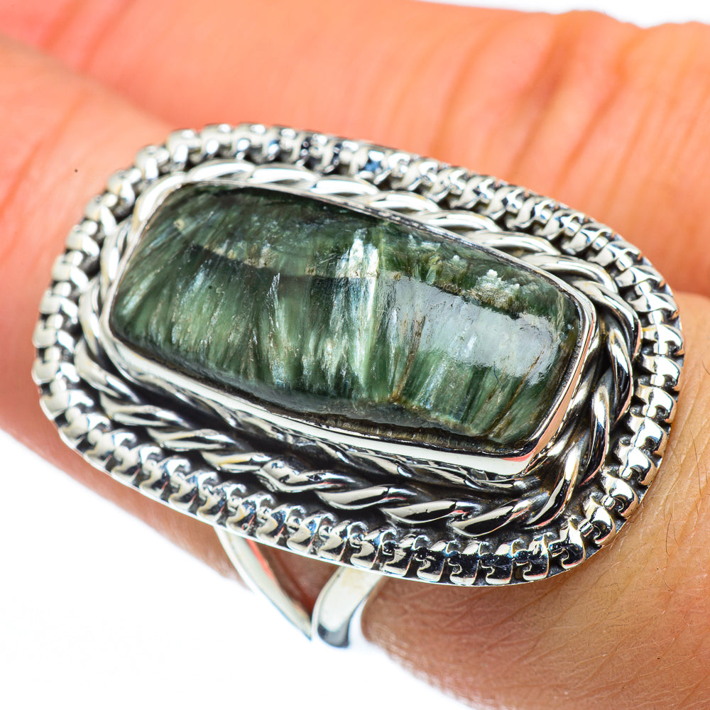 Seraphinite Rings handcrafted by Anasilvercos - RING44672