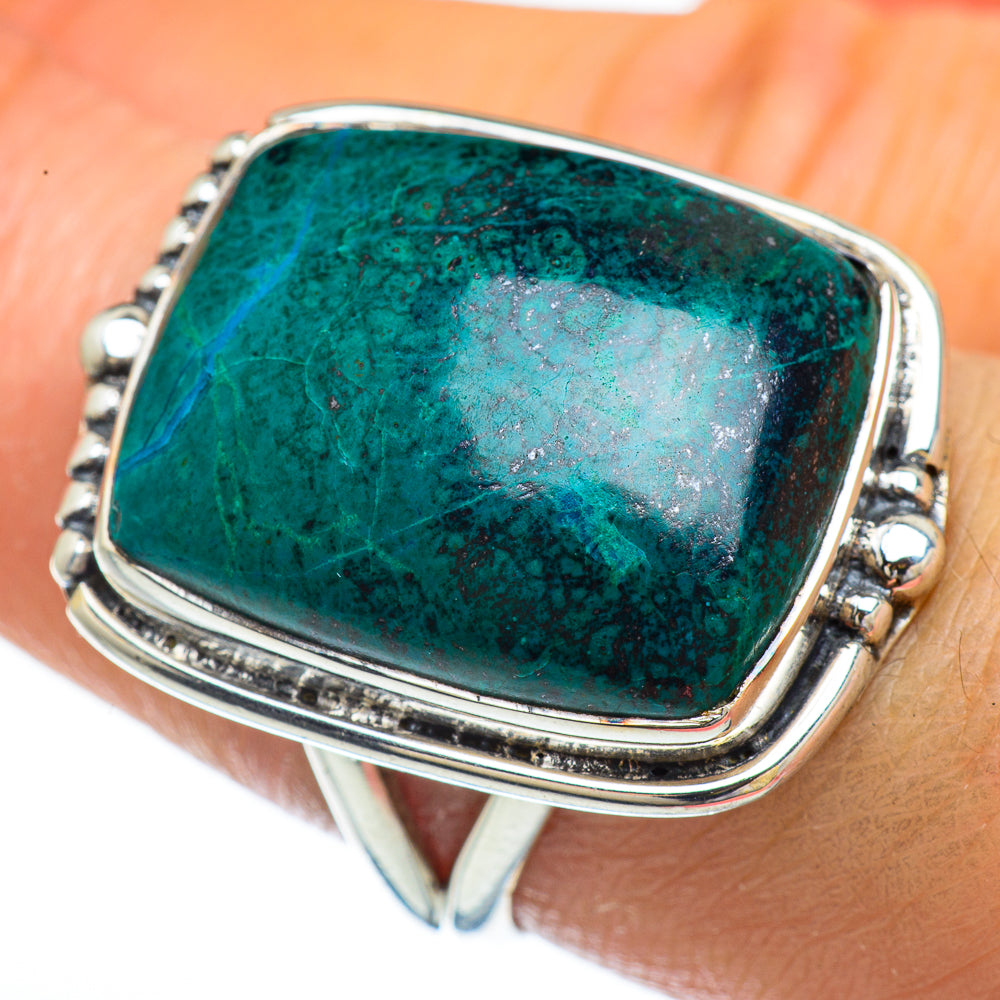 Chrysocolla Rings handcrafted by Anasilvercos - RING44750