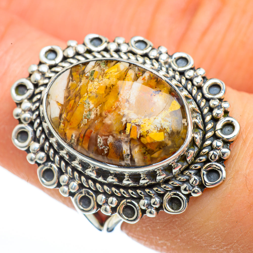Brecciated Mookaite Rings handcrafted by Anasilvercos - RING44781