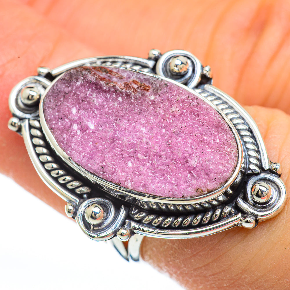 Cobalto Calcite Druzy Rings handcrafted by Anasilvercos - RING44782