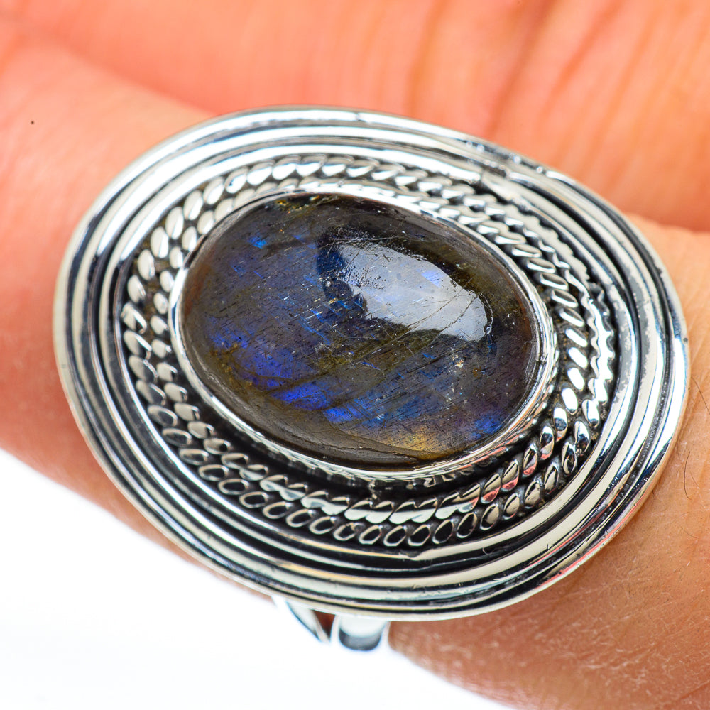 Labradorite Rings handcrafted by Anasilvercos - RING44847
