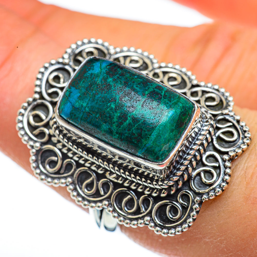 Chrysocolla Rings handcrafted by Anasilvercos - RING44869