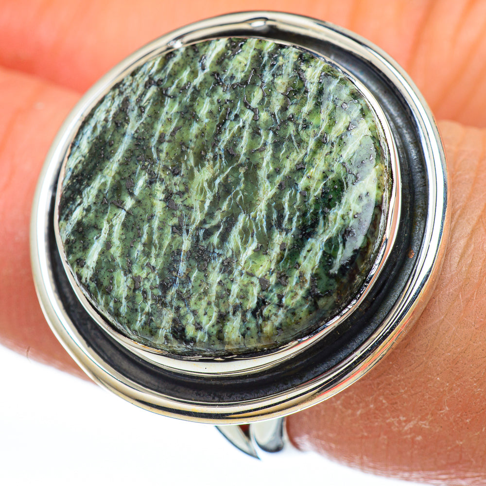 Lizard Jasper Rings handcrafted by Anasilvercos - RING44870