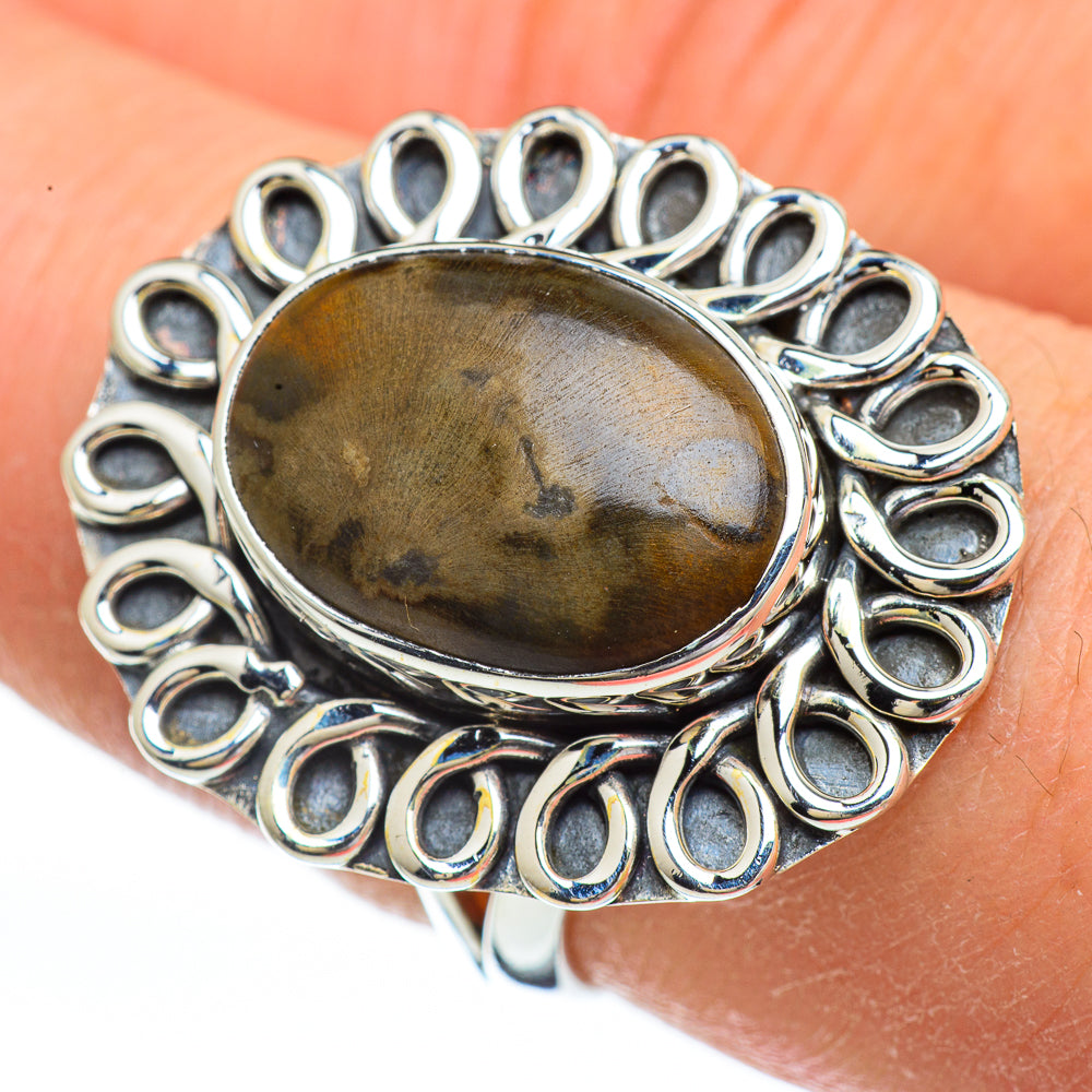 Petrified Wood Rings handcrafted by Anasilvercos - RING44890