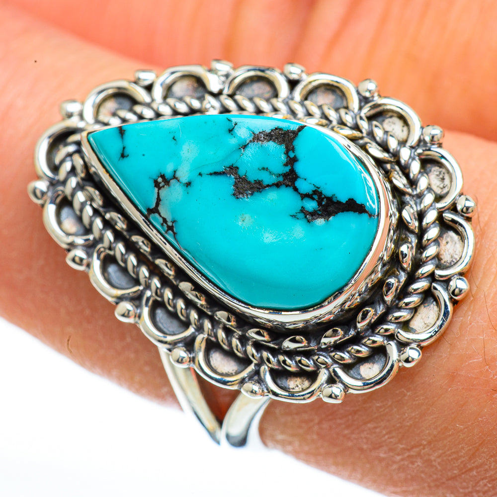 Tibetan Turquoise Rings handcrafted by Anasilvercos - RING44927