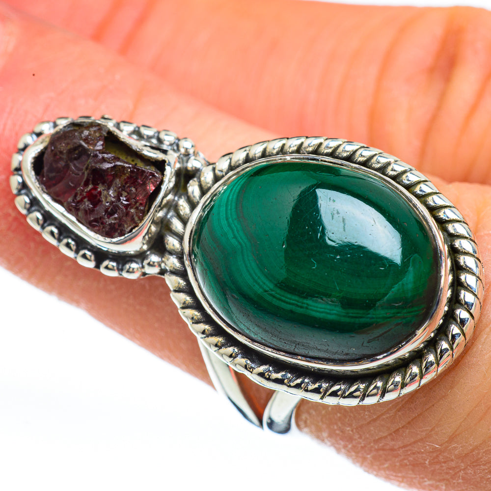 Malachite Rings handcrafted by Anasilvercos - RING44930