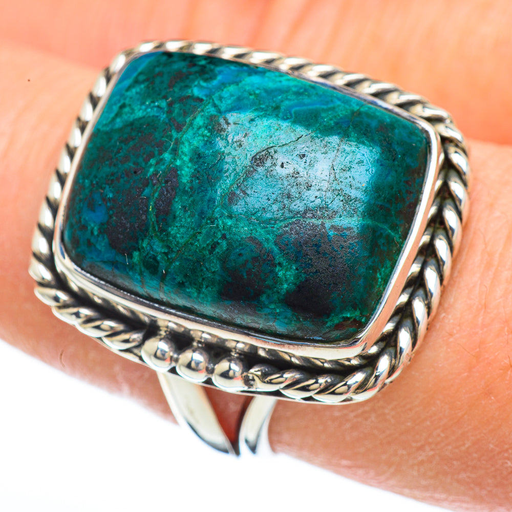 Chrysocolla Rings handcrafted by Anasilvercos - RING44932