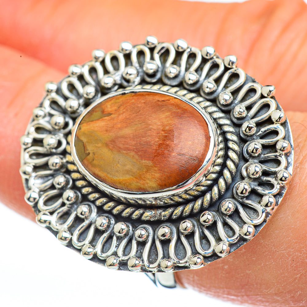 Petrified Wood Rings handcrafted by Anasilvercos - RING44967