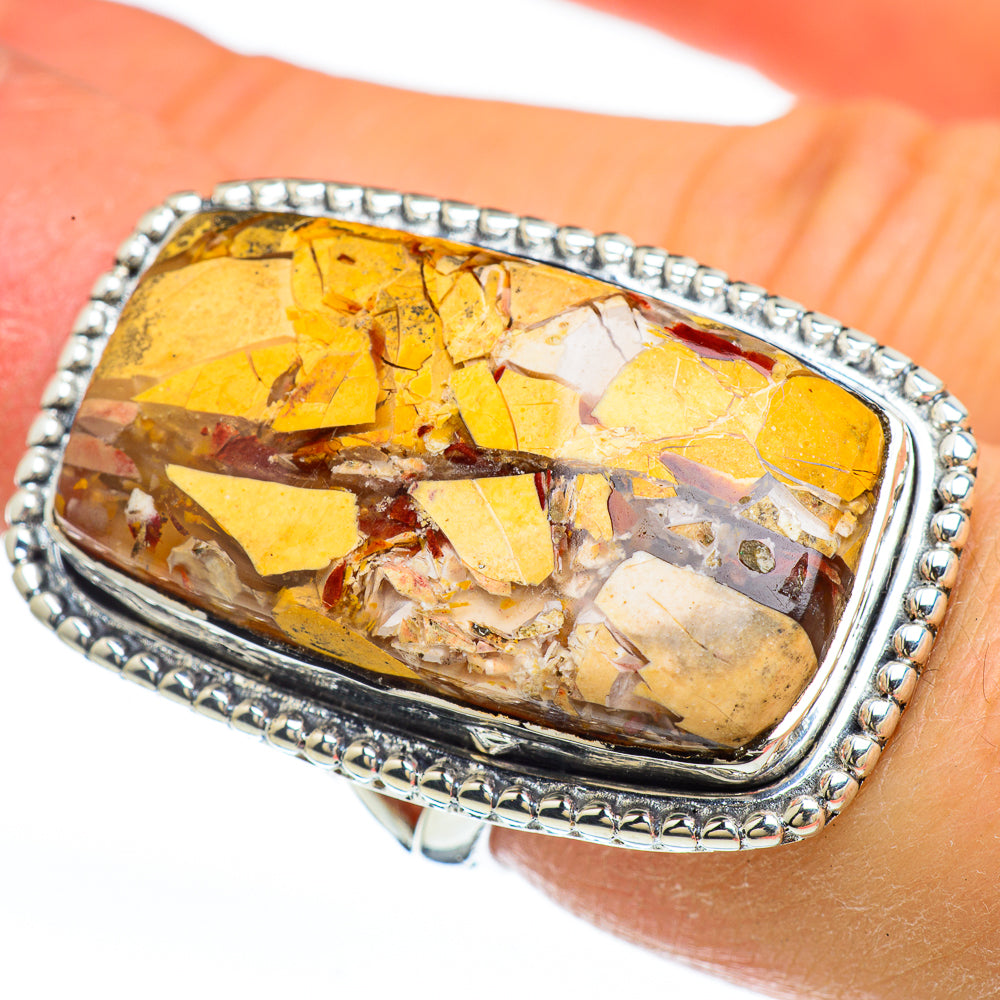 Brecciated Mookaite Rings handcrafted by Anasilvercos - RING44976
