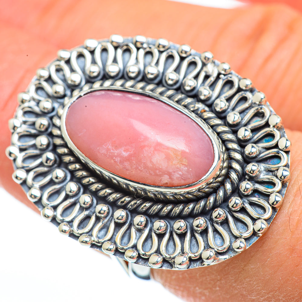 Pink Opal Rings handcrafted by Anasilvercos - RING44977