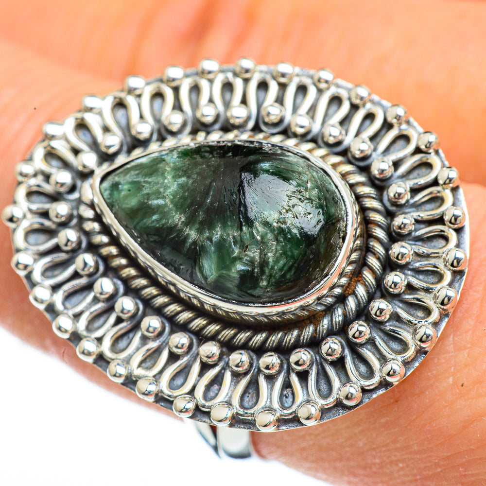 Seraphinite Rings handcrafted by Anasilvercos - RING45002