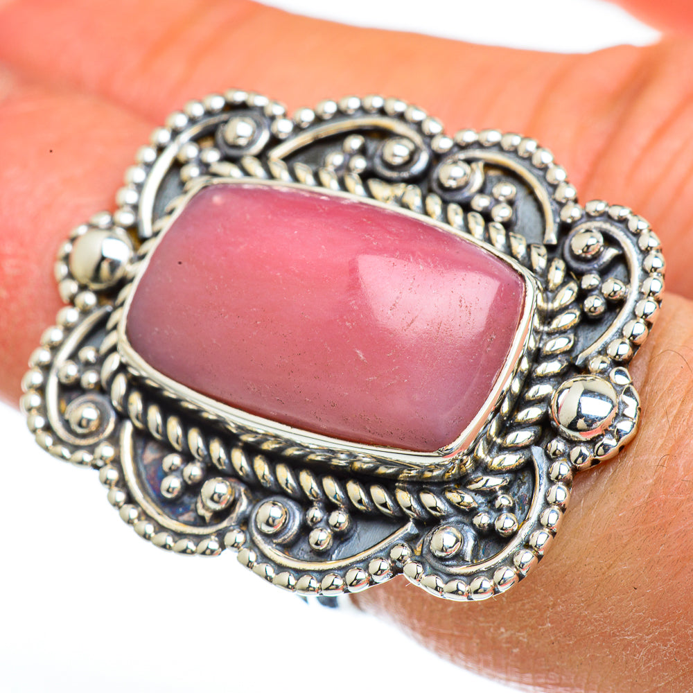 Pink Opal Rings handcrafted by Anasilvercos - RING45018