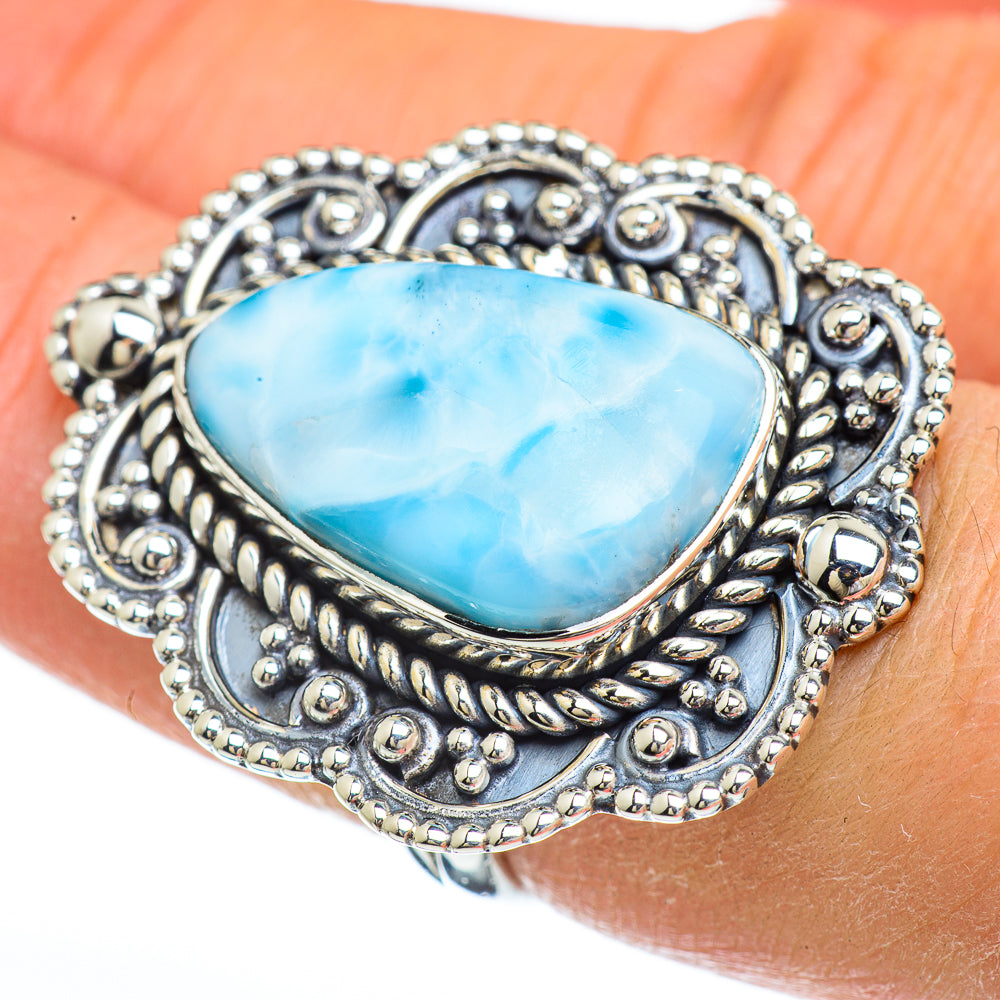 Larimar Rings handcrafted by Anasilvercos - RING45050