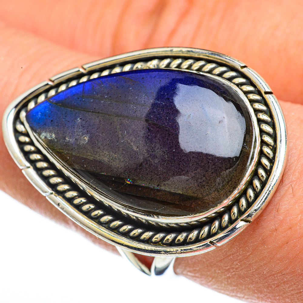 Labradorite Rings handcrafted by Anasilvercos - RING45065