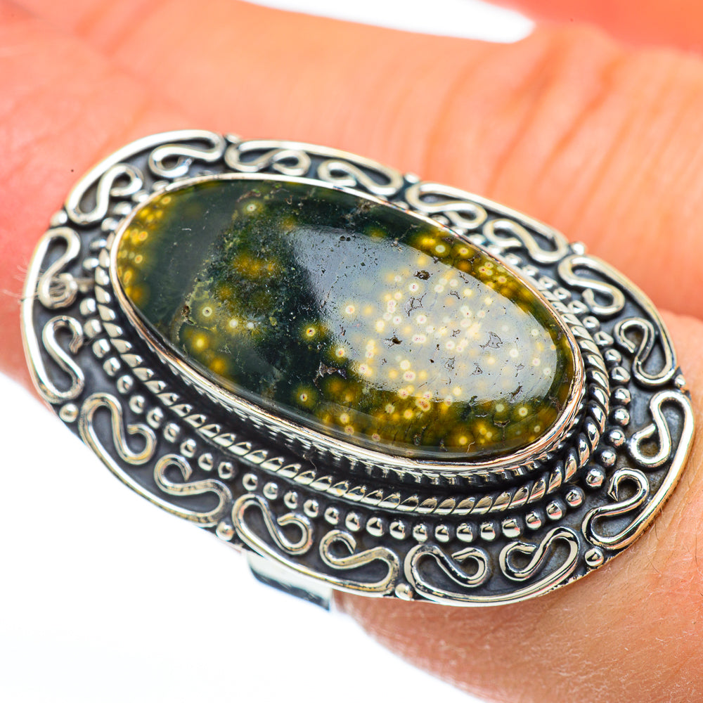 Ocean Jasper Rings handcrafted by Anasilvercos - RING45072