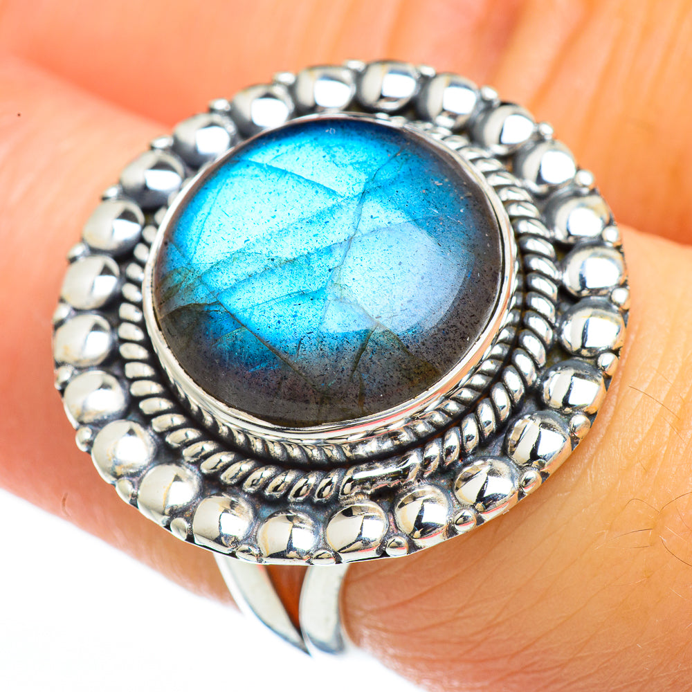 Labradorite Rings handcrafted by Anasilvercos - RING45087