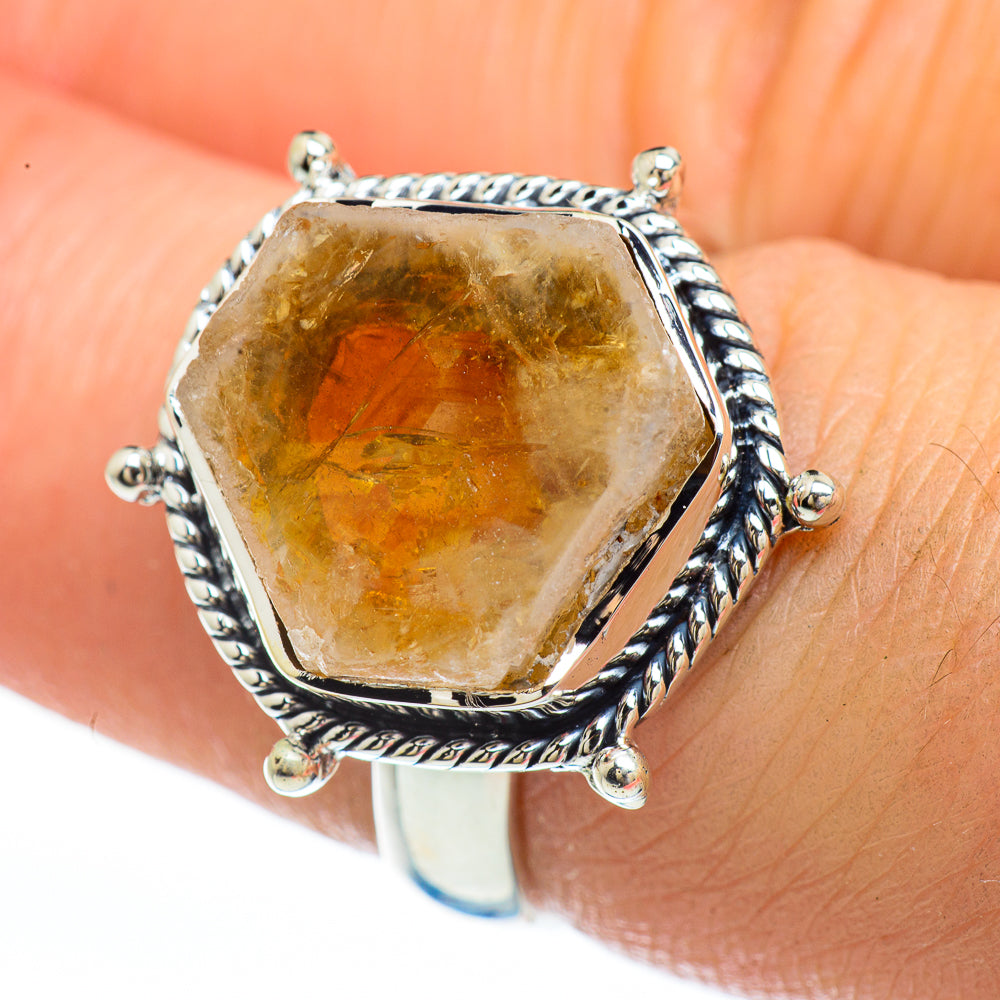 Citrine Rings handcrafted by Anasilvercos - RING45158