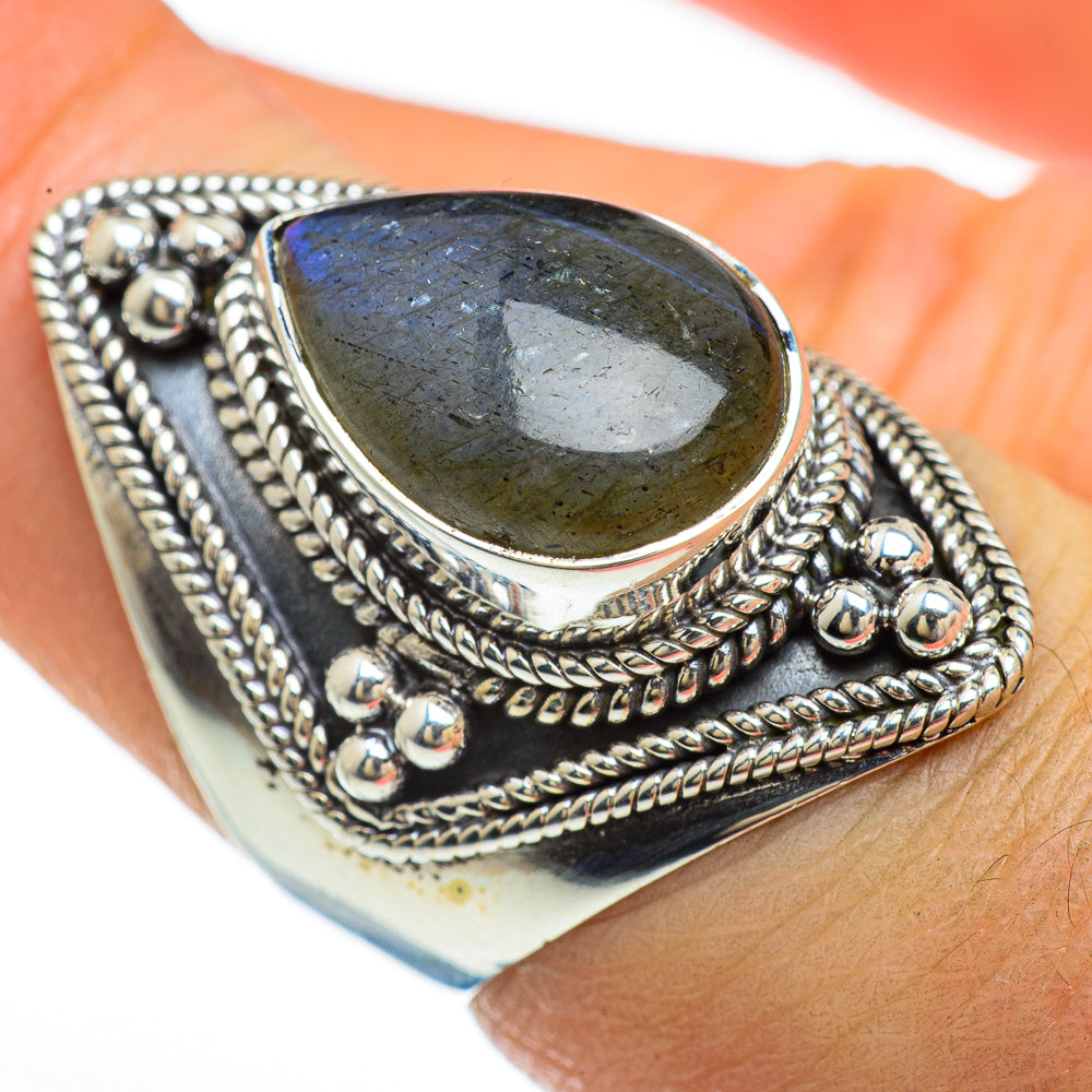 Labradorite Rings handcrafted by Anasilvercos - RING45200