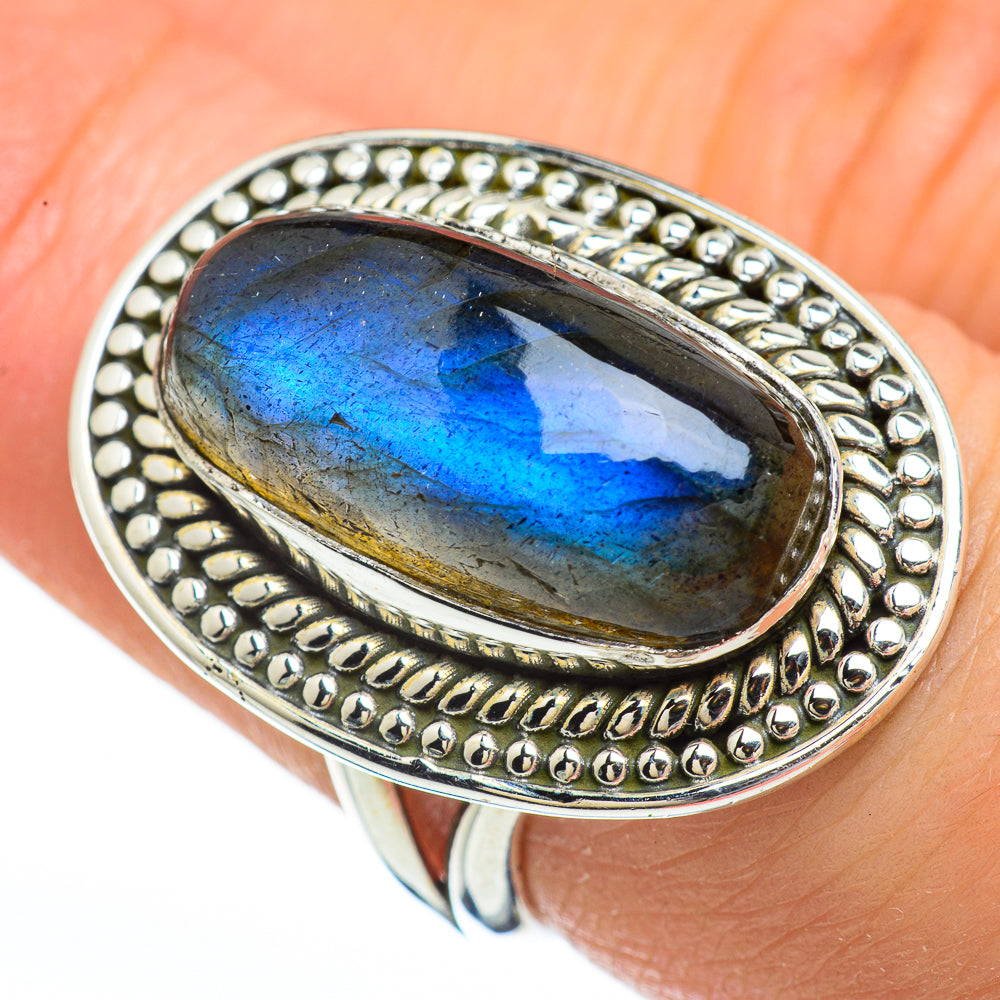 Labradorite Rings handcrafted by Anasilvercos - RING45246