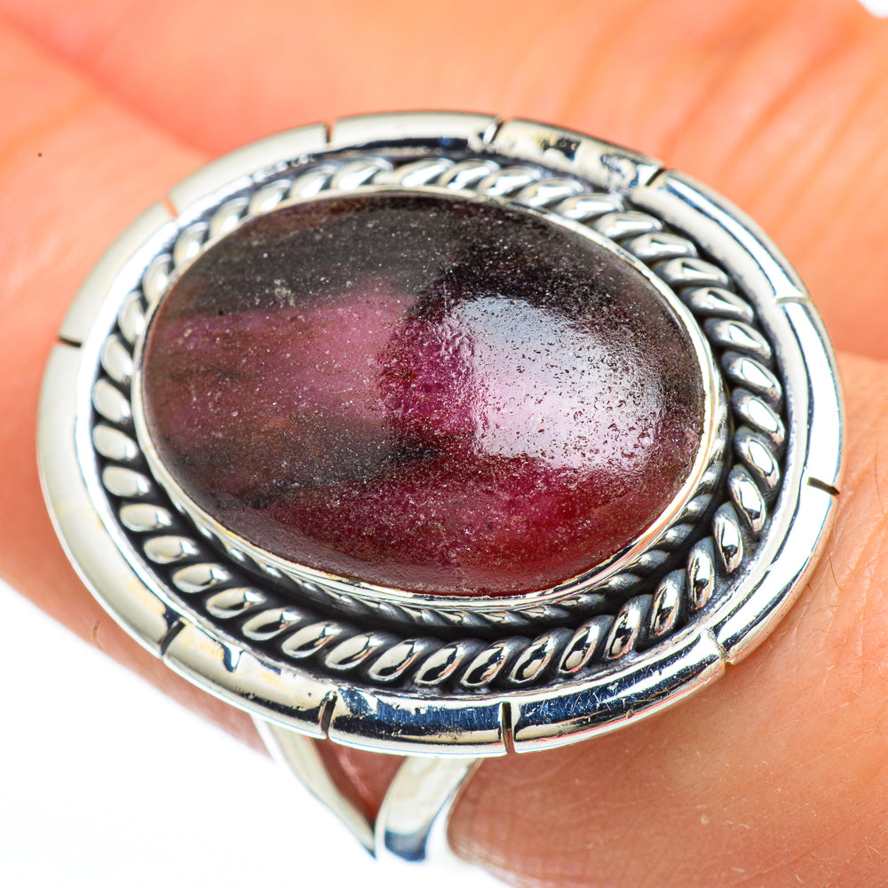 Rhodonite Rings handcrafted by Anasilvercos - RING45258