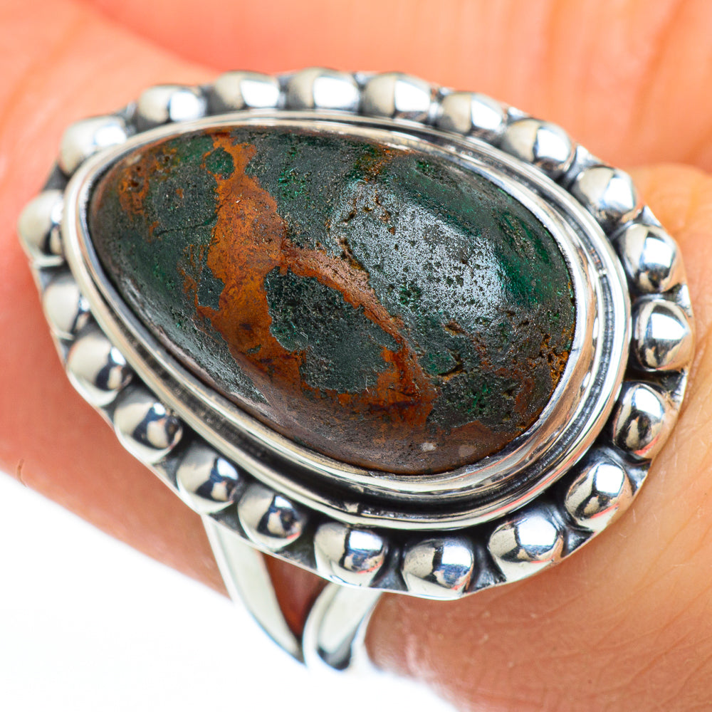 Chrysocolla Rings handcrafted by Anasilvercos - RING45276