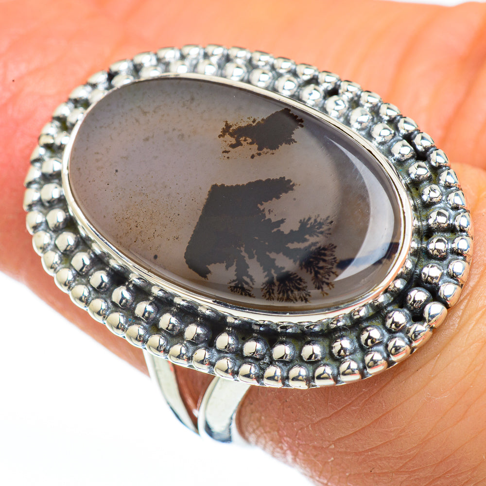 Scenic Dendritic Agate Rings handcrafted by Anasilvercos - RING45294
