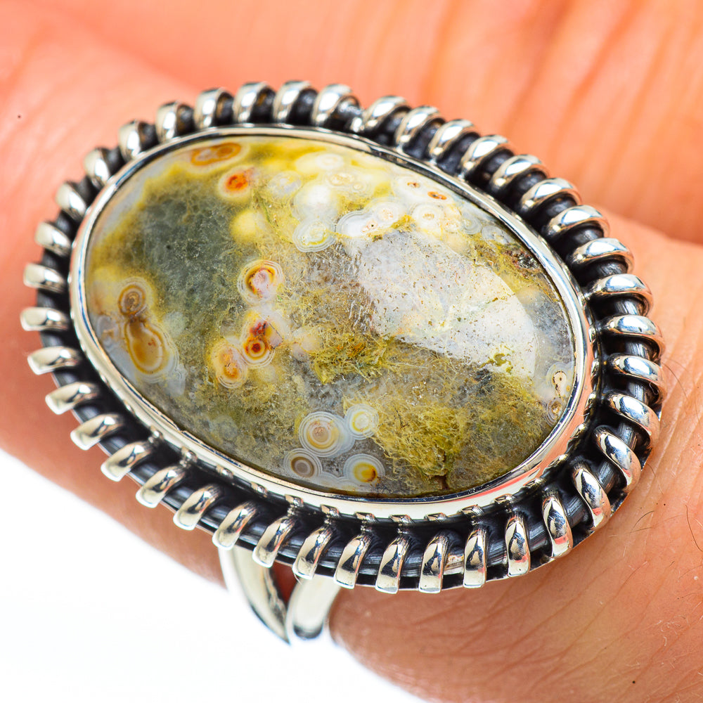 Ocean Jasper Rings handcrafted by Anasilvercos - RING45307