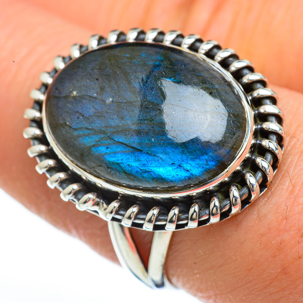 Labradorite Rings handcrafted by Anasilvercos - RING45330