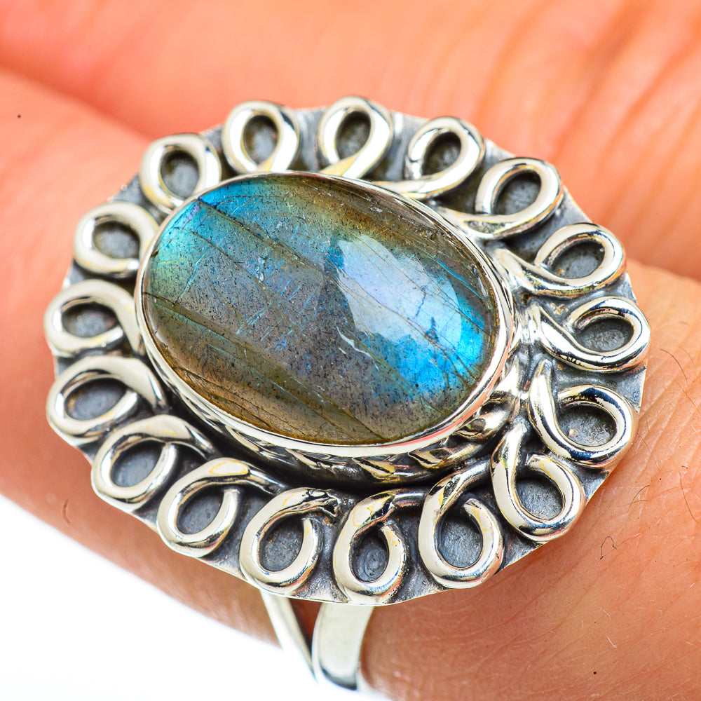 Labradorite Rings handcrafted by Anasilvercos - RING45332