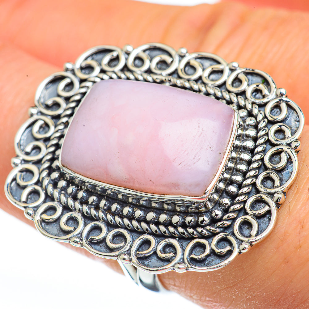 Pink Opal Rings handcrafted by Anasilvercos - RING45391