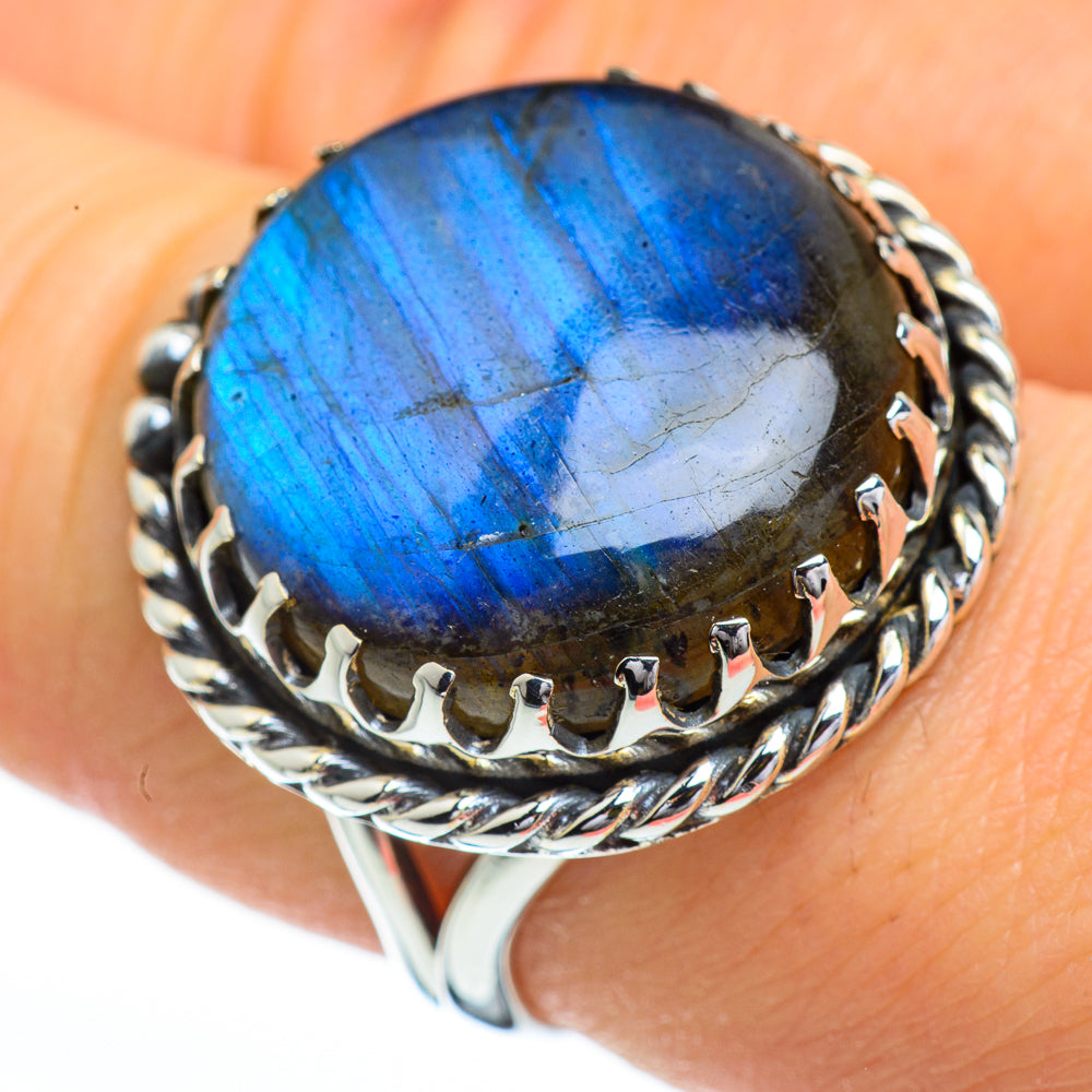 Labradorite Rings handcrafted by Anasilvercos - RING45406