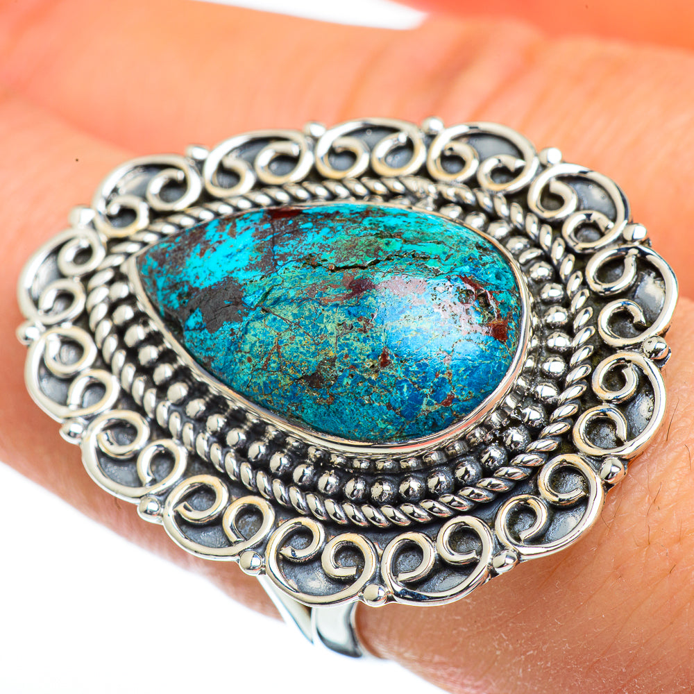 Chrysocolla Rings handcrafted by Anasilvercos - RING45461