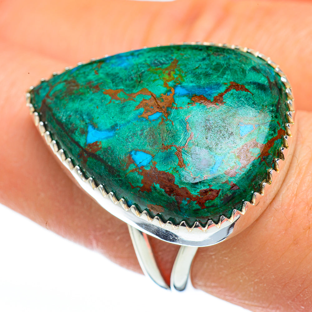 Chrysocolla Rings handcrafted by Anasilvercos - RING45463