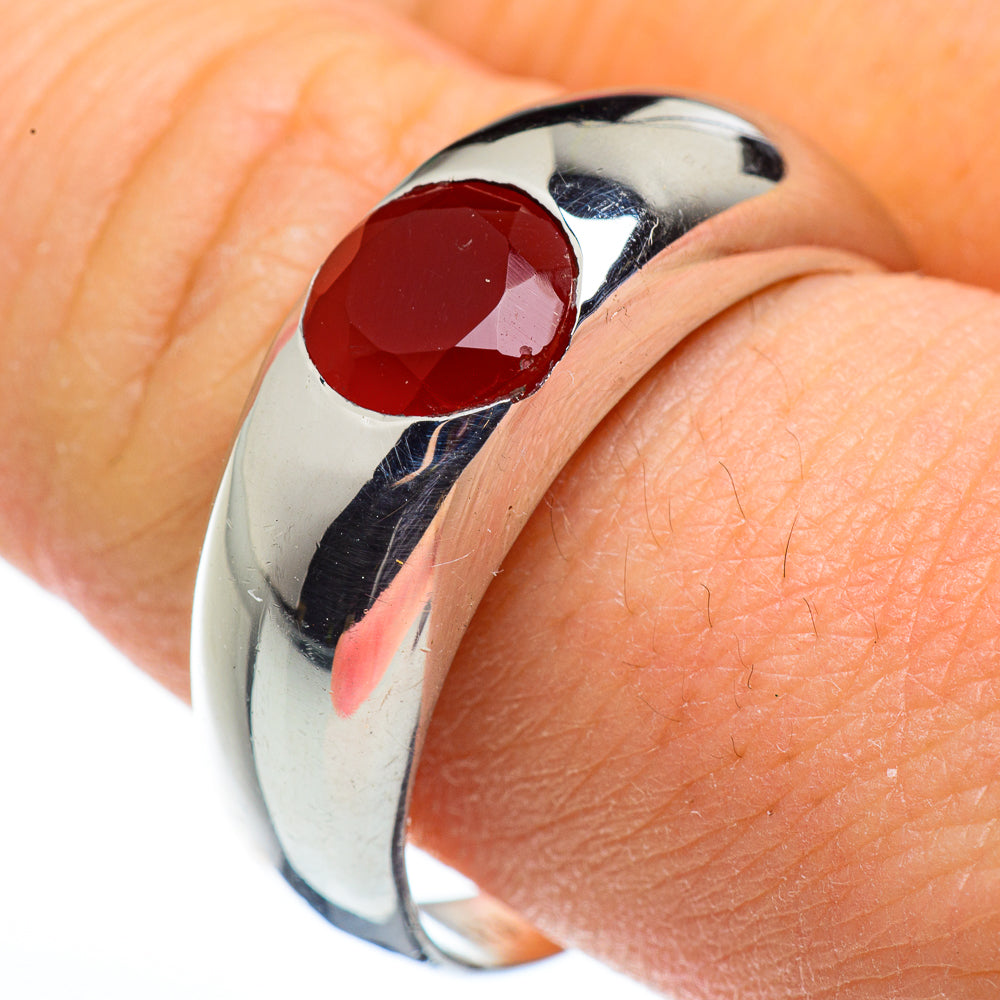 Red Onyx Rings handcrafted by Anasilvercos - RING45498