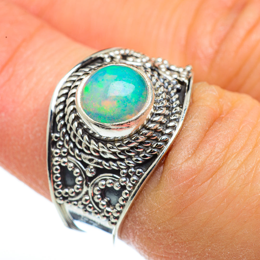Ethiopian Opal Rings handcrafted by Anasilvercos - RING45566