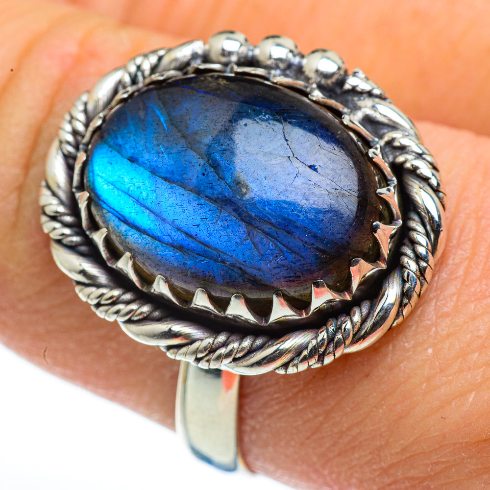 Labradorite Rings handcrafted by Anasilvercos - RING45599